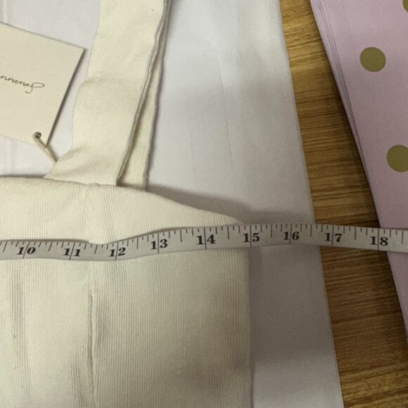 NWT Savannah Morrow Women's Crop Tops White Textured Tweed Square Neck Size XS - Picture 10 of 11